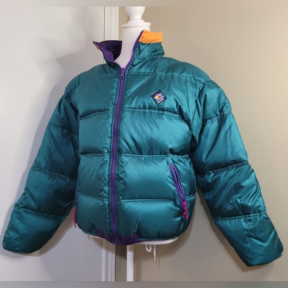 Woolrich Ski Sigmet Gear Purple/Green Reversible Jacket, Size Large - Picture 2 of 9